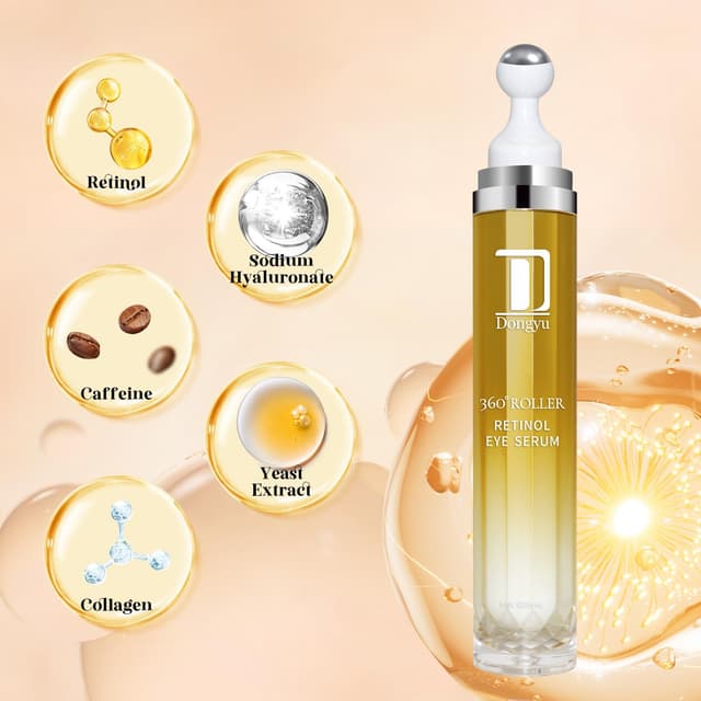 Model demonstrating the use of the retinol roller